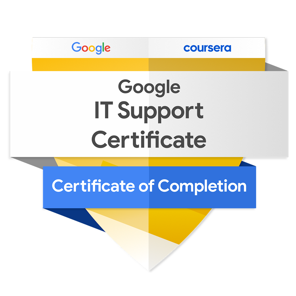 Badge de Google IT Support Professional Certificate